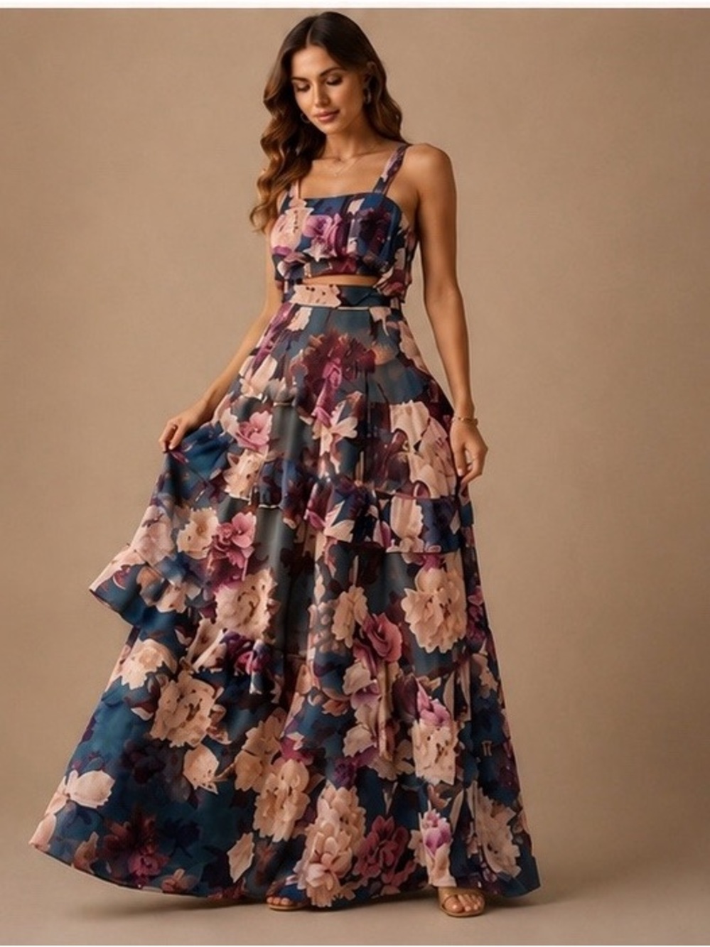 NEW Blush Garden Floral Skirt Set - Picture 4 of 6